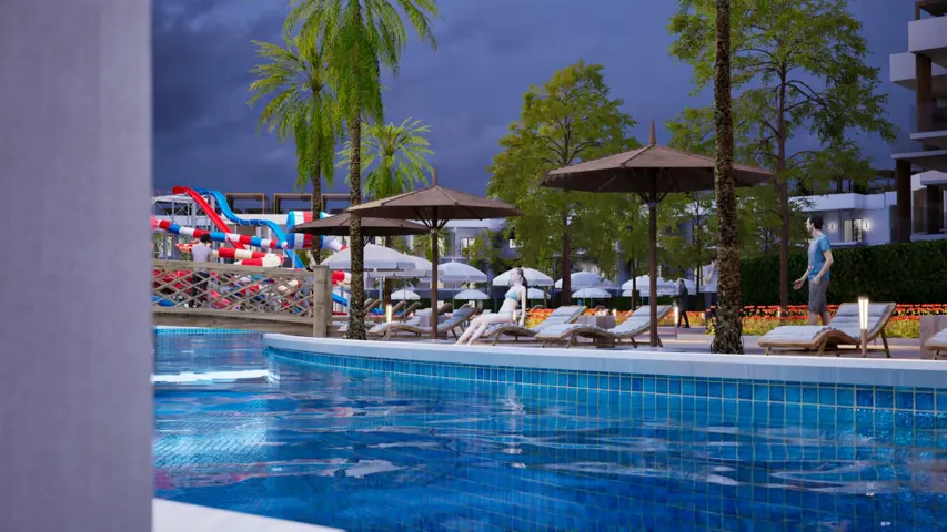 211 Second floor Building 6 main pool + 76 m2 special roof